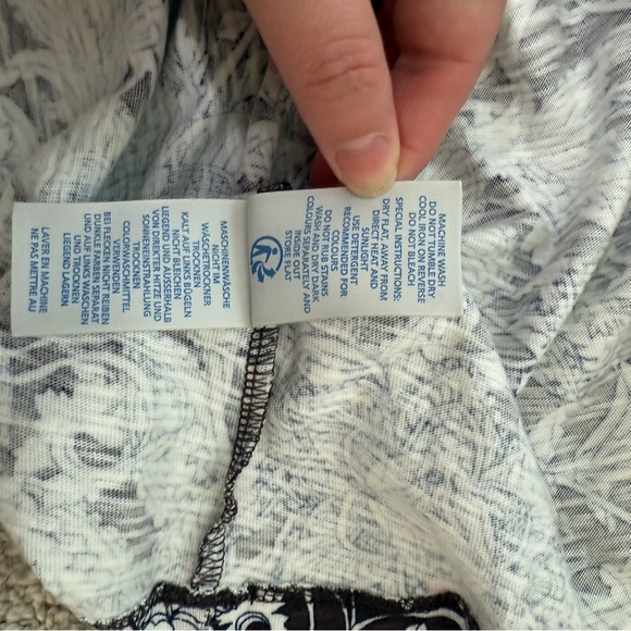 Boden Womens Lana Shift Dress White Black Floral Tassels Tie Front Sleeveless 6R - Picture 8 of 10